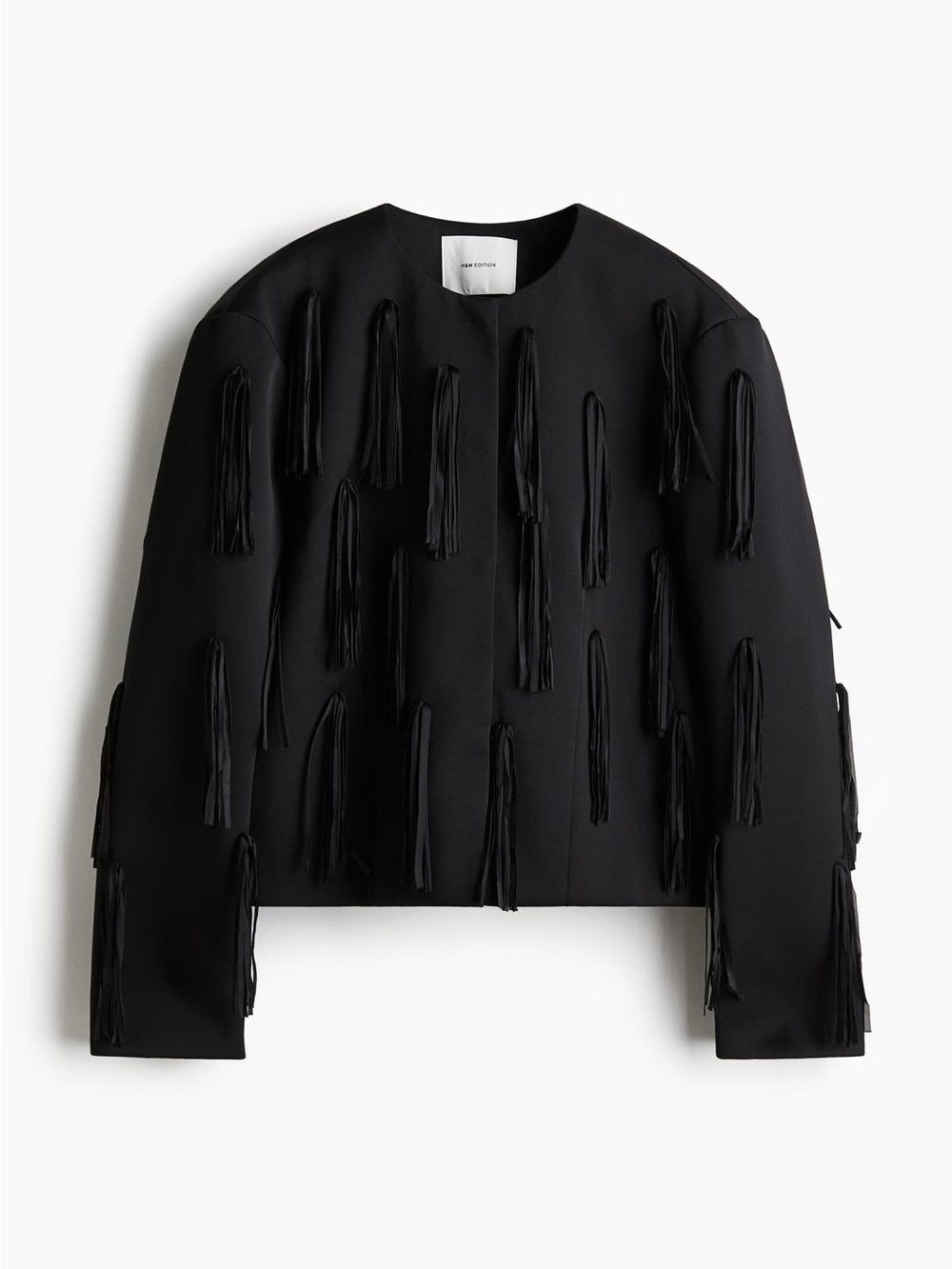 New H and M Fringe Western Jacket Coat Rodeo Festival Statement Chic Tassels XS